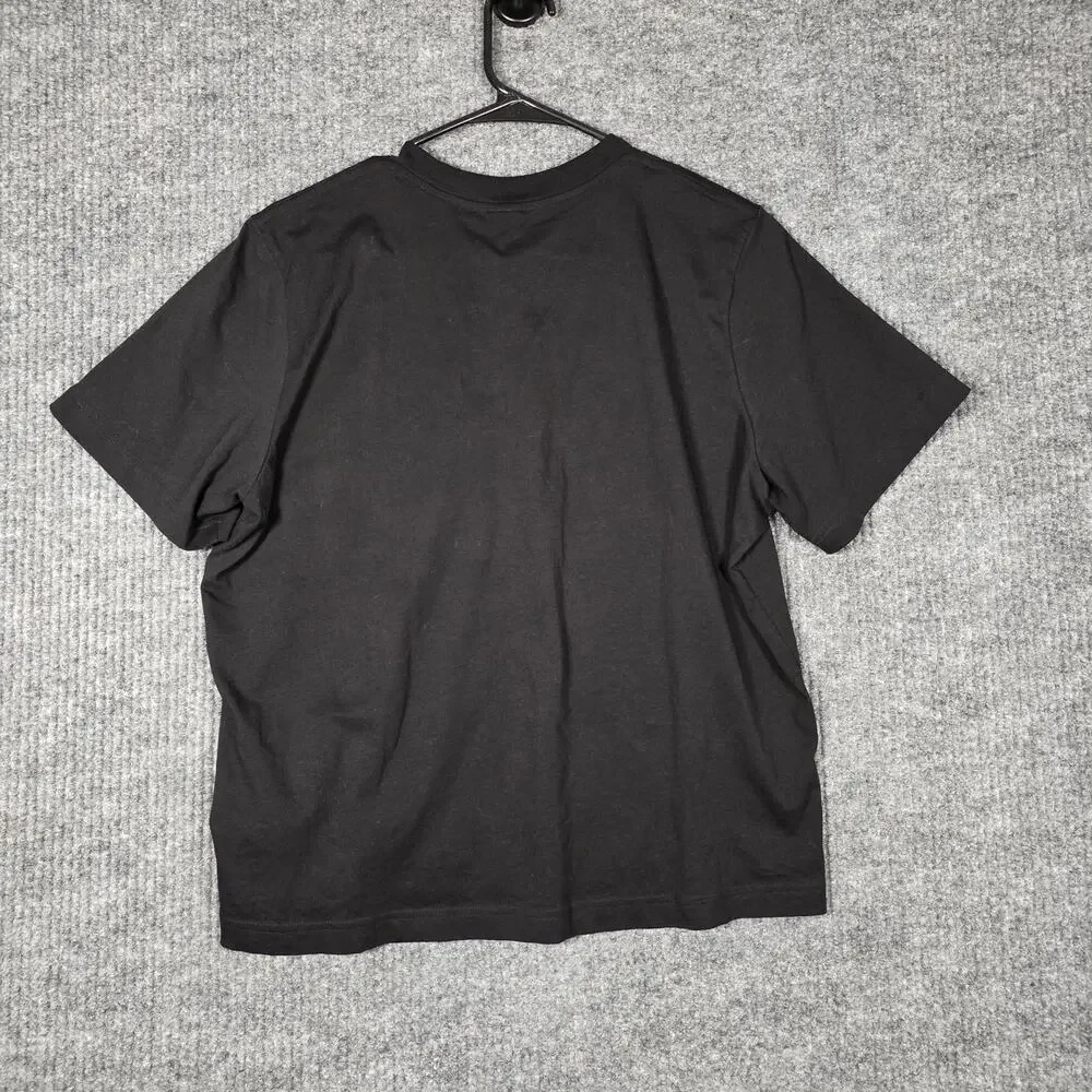 & Other Stories Black Crew Neck Cotton T Shirt Basic Minimalist M‎